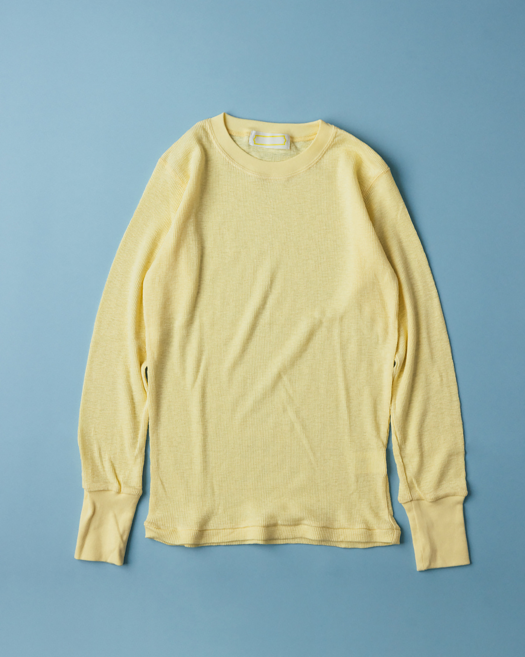 Slub Cotton Rib Crew (yellow)
