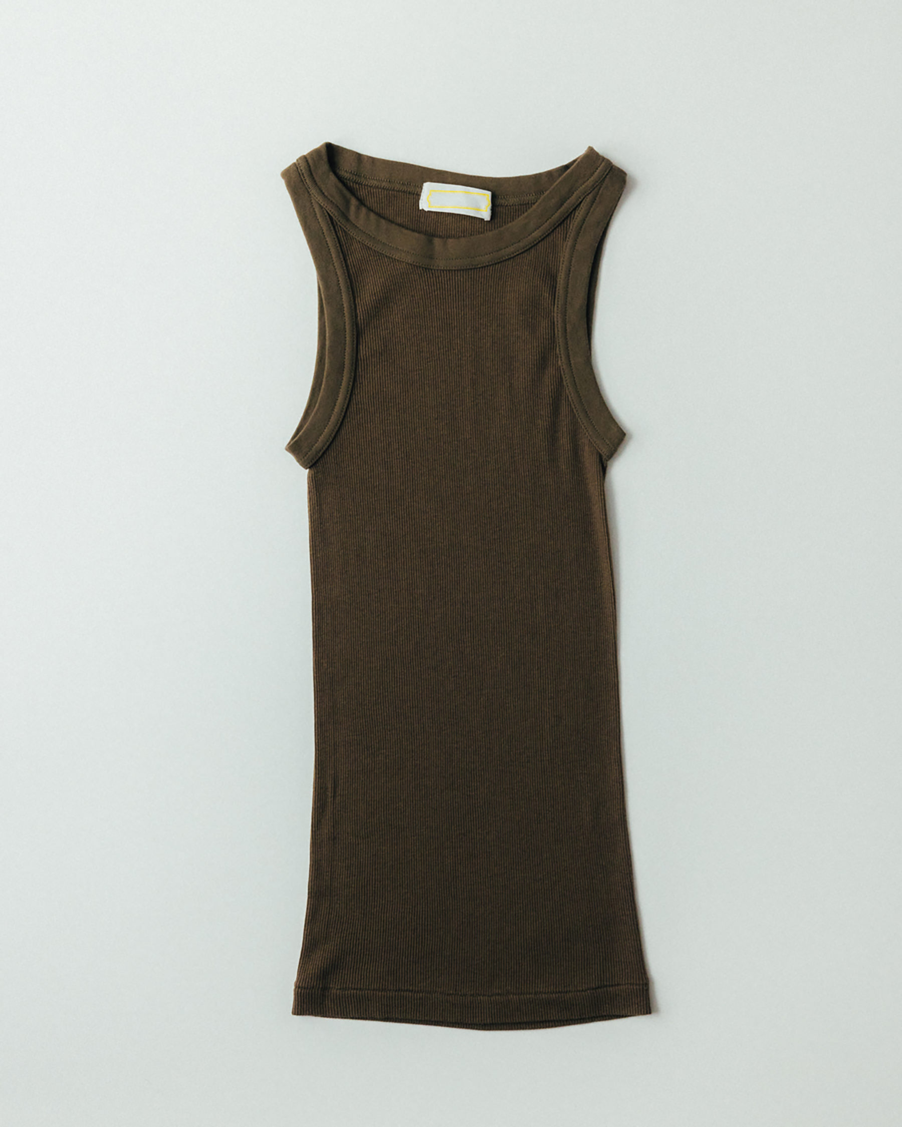 Cotton Silk Rib Tanktop (khaki)